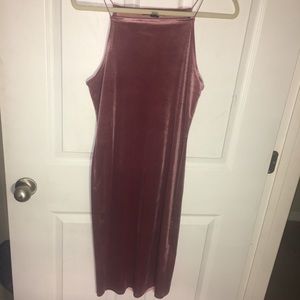 Mauve/Pink Velvet Dress